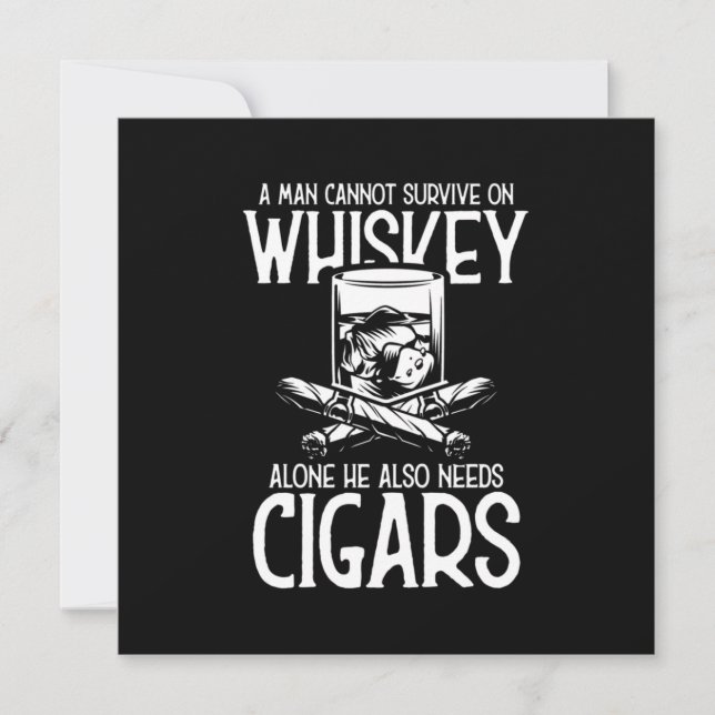 Invitation Un Homme Qui Aime Le Whiskey Et Le Cigar (Devant)