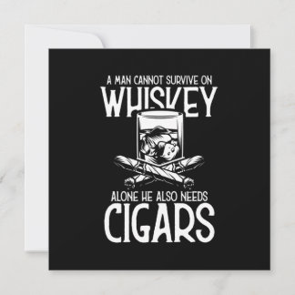 Invitation Un Homme Qui Aime Le Whiskey Et Le Cigar