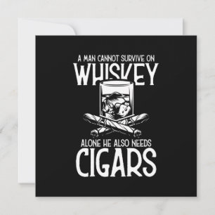 Invitation Un homme qui aime le whisky et le cigare