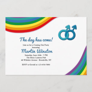 Invitation Un homme qui sort de l'invitation du placard