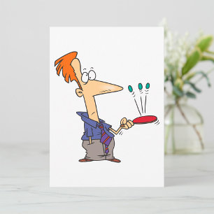 Invitation Un Homme Qui Tire Des Boules Sur Une Chauve