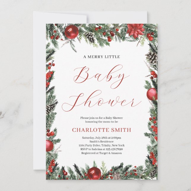 Invitation Un joli petit Baby shower (Devant)