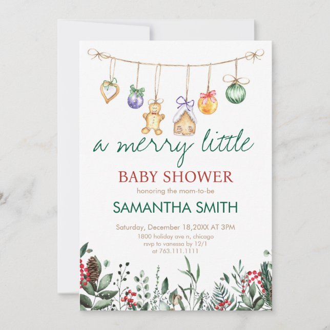 Invitation Un joli petit Baby shower (Devant)
