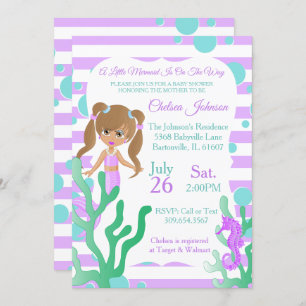 Invitation Un joli petit Baby shower de sirène 🤰