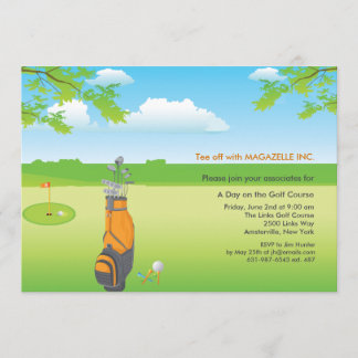 Invitation Un jour d'invitation de golf