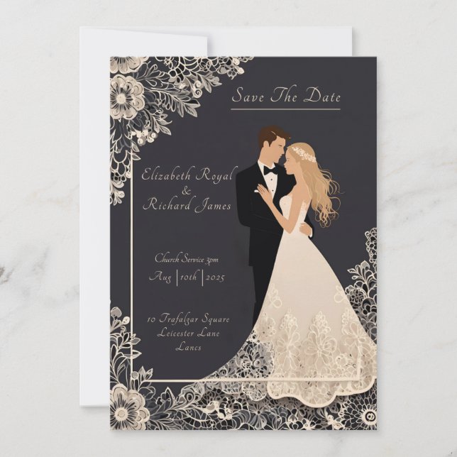 Invitation Un jour pour se souvenir de la robe Mariage (Devant)