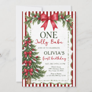 Invitation Un joyeux bébé Noël Anniversaire