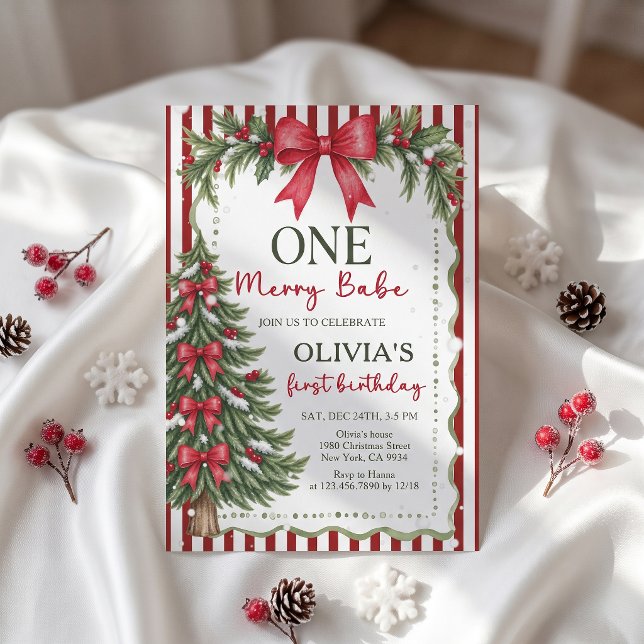 Invitation Un joyeux bébé Noël Anniversaire (Créateur téléchargé)