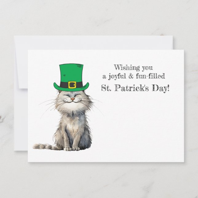 Invitation Un joyeux chat irlandais (Devant)