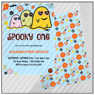 Invitation Un joyeux Halloween fantomatique et funky pour un