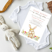 Un lapin arrive bientôt fille baby shower