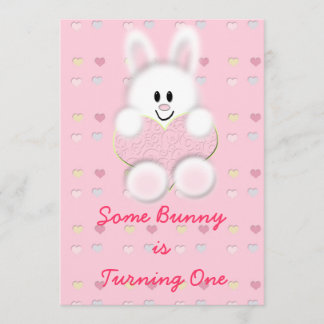 Invitation Un lapin en tourne un