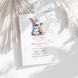 Invitation Un lapin est en chemin Baby shower