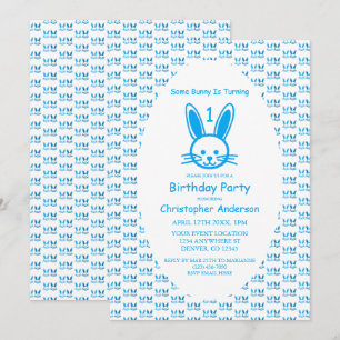 Invitation Un Lapin Fait Son Premier Anniversaire : Premier A