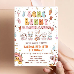 Invitation Un Lapin Organise Une Fête D'anniversaire