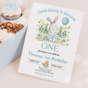 Invitation Un Lapin Tourne Un Lapin 1Er Anniversaire Fête