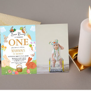 Invitation Un Lapin Tourne Un Lapin 1Er Anniversaire Fête