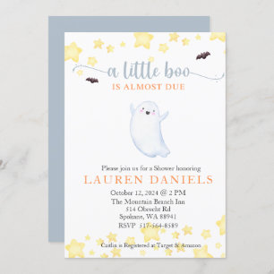 Invitation Un Little Boo est presque attendu Baby shower d'Ha