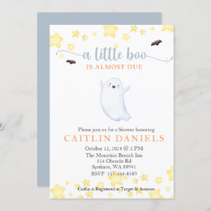 Invitation Un Little Boo est presque attendu Baby shower d'Ha