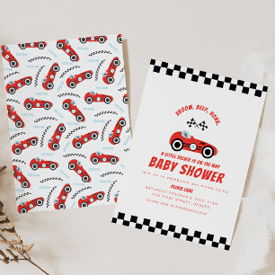 Invitation Un Little Racer est en route Race Car Baby shower