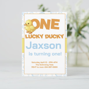 Invitation UN Lucky Ducky 1er anniversaire