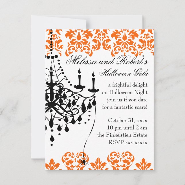 Invitation Un lustre Éffrayant et élégant (Devant)