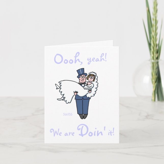 Invitation Un mariage amoureux et amoureux irrévérent invite (Devant)