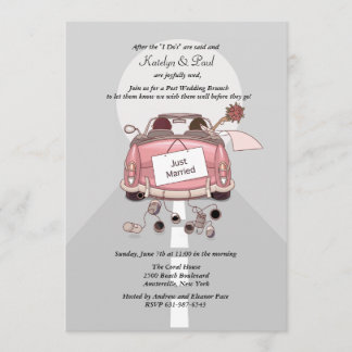 Invitation Un Mariage de Brunch vient de se marier - Gray