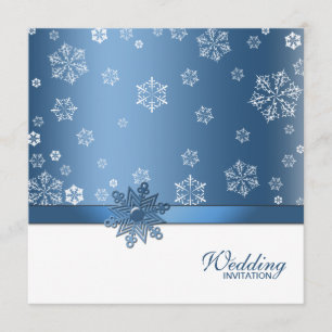 Invitation Un mariage de flétan blanc et bleu d'hiver vous in