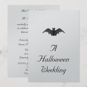 Invitation "Un mariage de Halloween" - (batte en vol)