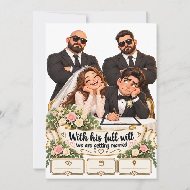 Invitation Un mariage de libre volonté (Devant)