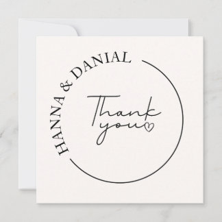 Invitation Un mariage élégant en Merci simple Faveur