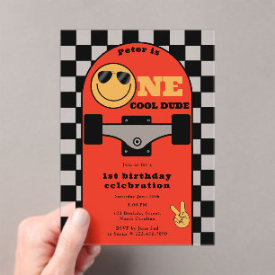 Invitation Un Mec Cool pour 1er Premier Anniversai