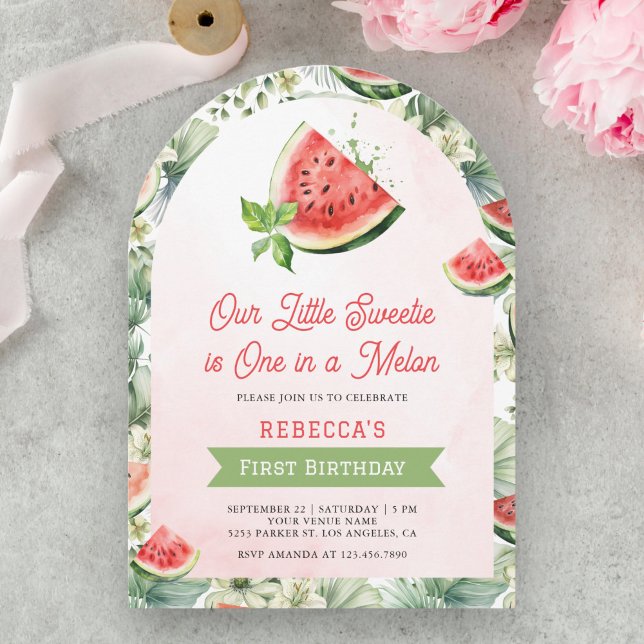 Invitation Un melon pour un premier anniversaire (Créateur téléchargé)