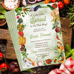 Invitation Un mignon Petit Sprout est sur le chemin Baby show