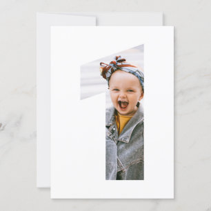 Invitation Un minimaliste moderne, une photo personnalisée 1e