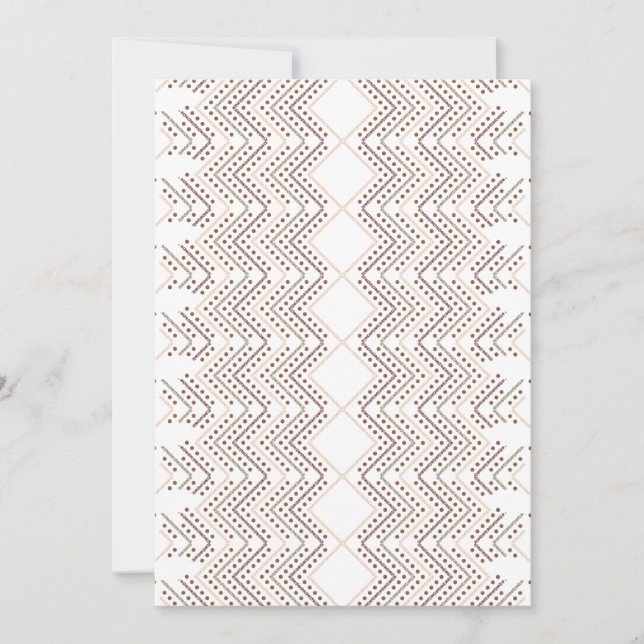 Invitation Un motif géométrique extensible aux formes diamant (Devant)
