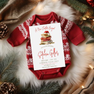 Invitation Un nouveau chapitre commence, Baby Shower sur le t