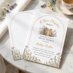 Invitation Un nouveau chapitre commence Chic Livre Or