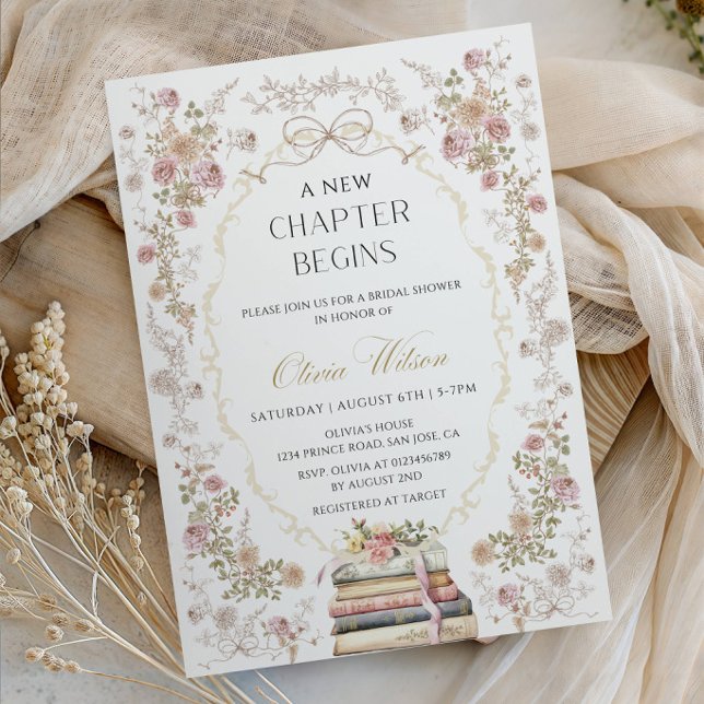 Invitation Un nouveau chapitre commence - Élégante fête de do (Créateur téléchargé)