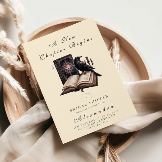 Invitation Un nouveau chapitre commence la douche de corbeau  (Créateur téléchargé)