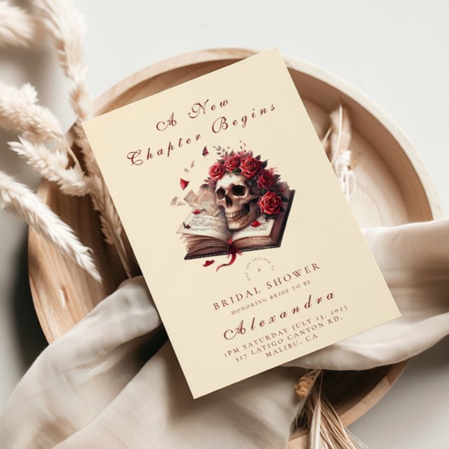 Invitation Un nouveau chapitre commence la douche gothique nu (Créateur téléchargé)