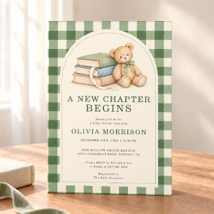 Invitation Un Nouveau Chapitre Commence Sage Vert Baby Shower