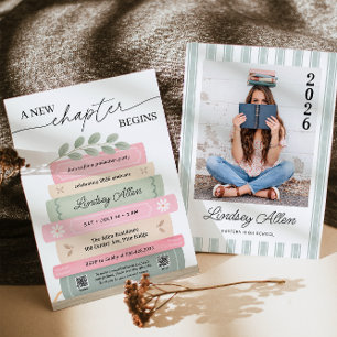 Invitation Un nouveau chapitre commence Thème de livre Fête d
