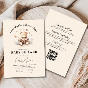 Invitation Un nouveau chapitre commence tout en un Baby showe