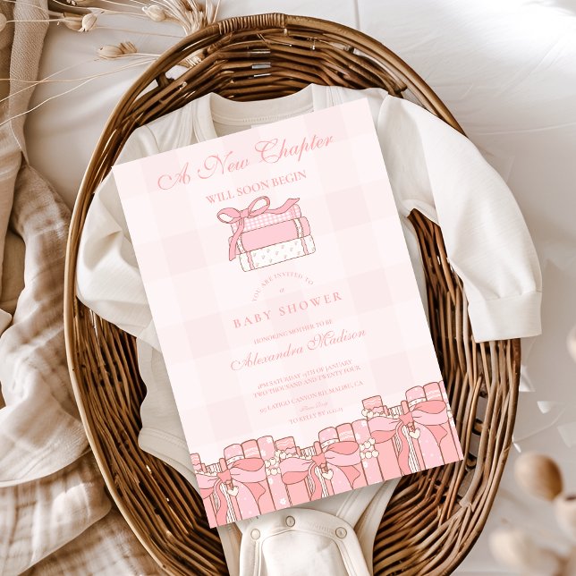 Invitation Un Nouveau Chapitre Commencera Bientôt Le Baby sho (Créateur téléchargé)