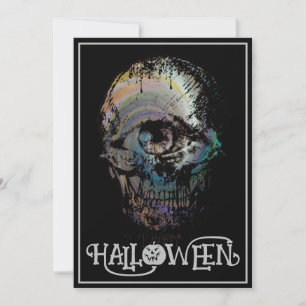INVITATION UN OEIL SKULT MORT HALLOWEEN COSTUME PARTY