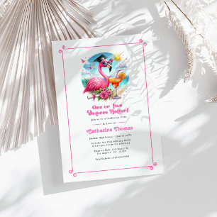 Invitation Un ou Deux Degrés Plus Chaud Flamingo Rose Chaud D