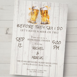 Invitation Un ou Deux Verres Avant qu'Ils ne Disent "Oui" au