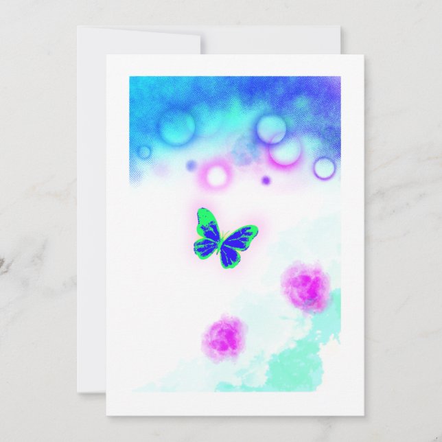 Invitation Un papillon  (Devant)